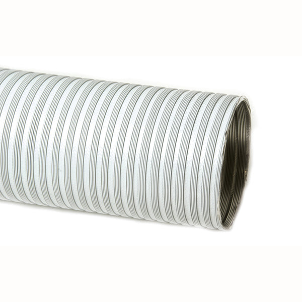 Tubo flessibile estensibile in alluminio di colore bianco