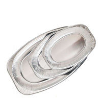 Vassoio ovale monouso in alluminio